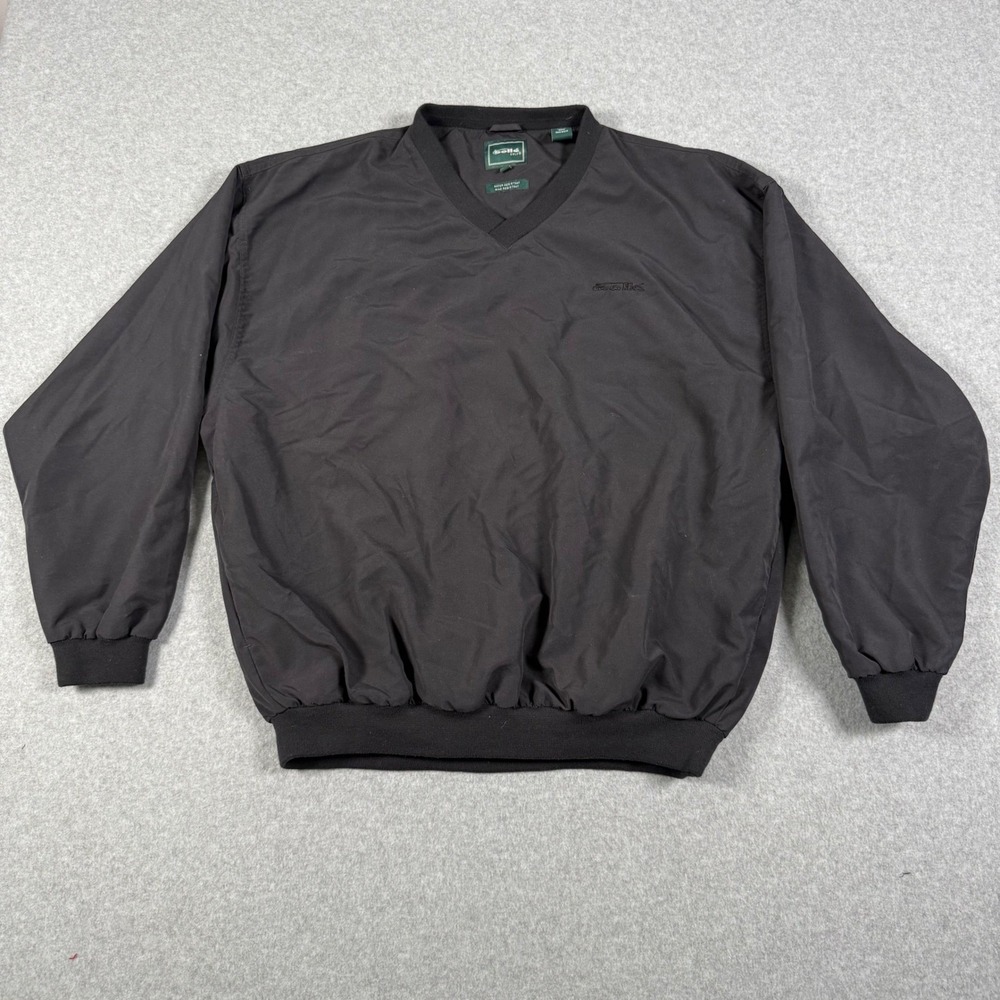 Bolle Golf Windshirt Mens Large Black Pullover Water Resistant Windbreaker